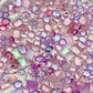 Rosy Lavender Pointed Back Crystal Glass Rhinestones for Nails Arts and DIY