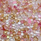 Luxe Champagne Rose Mixed Pointed Back Crystal Glass Rhinestones for Nails Arts and DIY