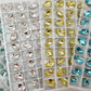 Luxe 10*14mm Large Tear Drop Foiled Pointed Back Rhinestones for Nails Arts and DIY