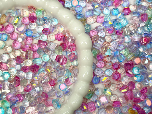 Mixed Carved Flat Back Crystal Glass Rhinestones For Nails Art and DIY