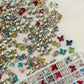 Butterfly Mixed Foiled Pointed Back Crystal Glass Rhinestones For Nails Art and DIY