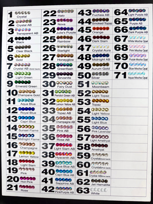 Stream-Only Special Color Mix Flatback Glass Rhinestones | Mix & Match Colors