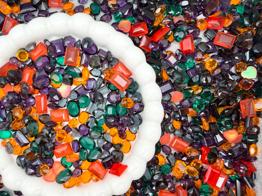 Shadow Gem Mixed Pointed Back Crystal Glass Rhinestones for Nails Arts and DIY