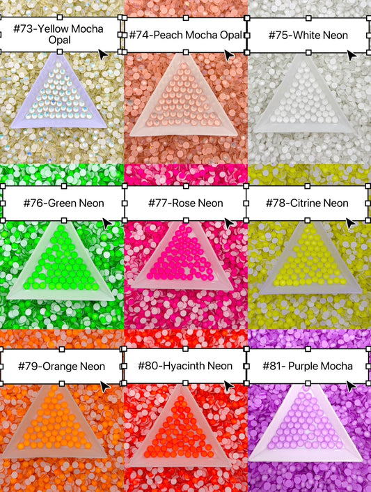 Flat Back Glass Rhinestones (No.73 - No.81) | Multiple Colors & Sizes (SS6-SS20)