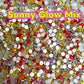 Color Mixed Flat Back Glass Rhinestones