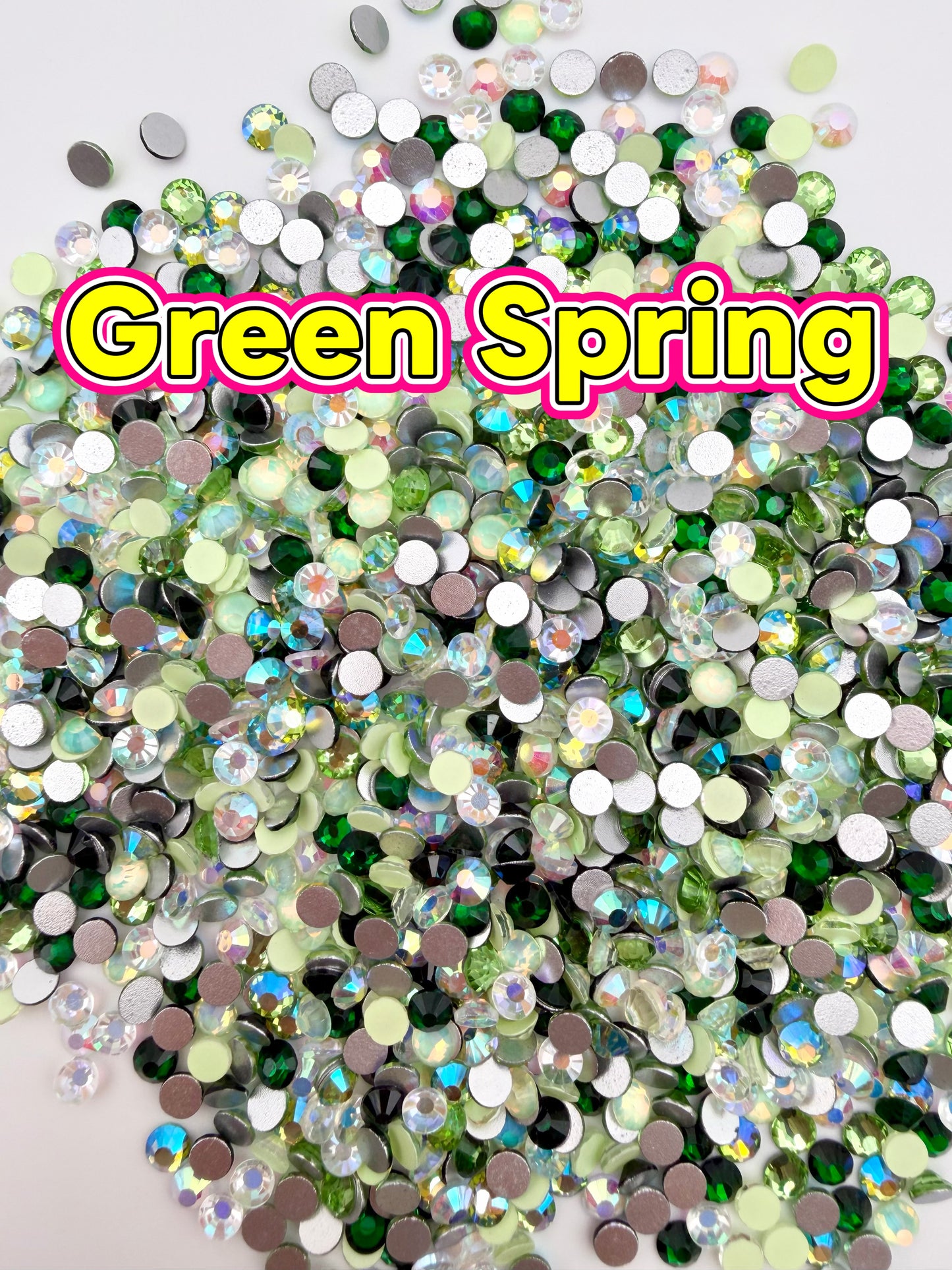Color Mixed Flat Back Glass Rhinestones